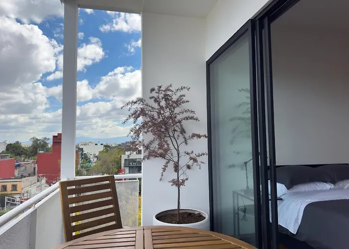 Roma-condesa · Terraza Privada + Queen · A/c México DF